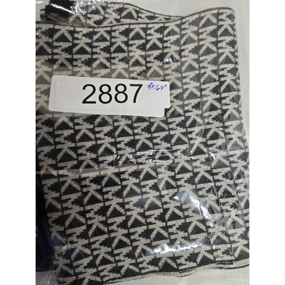 Michael Kors Knit Scarf Black & White MK Logo Lightweight Winter warm - Picture 6 of 6